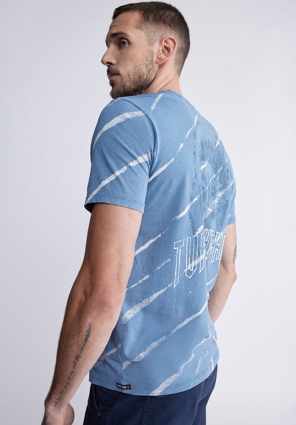 Buffalo David BittonTibug Men's Printed T-shirt in Mirage Blue - BM24320 Color MIRAGE