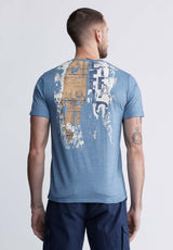 Buffalo David BittonTobras Men's Graphic T-shirt in Mirage Blue - BM24325 Color MIRAGE