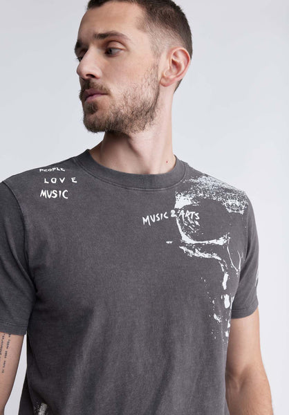 T-shirt Imprimé Tupeck pour Hommes, Gris Anthracite - BM24330