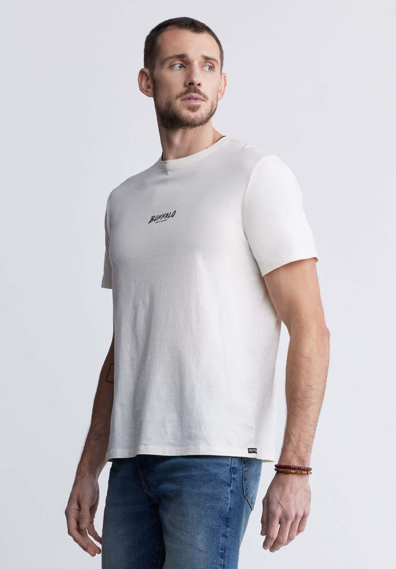Tumuch Men's Short Sleeve Graphic T-shirt, White - BM24332