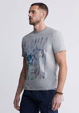 Tulum Men's Short Sleeve Graphic T-shirt, Heather Grey - BM24334