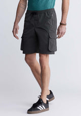 Buffalo David BittonHult Men’s Drawstring Shorts In Charcoal - BM24342 Color CHARCOAL