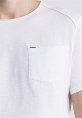 Buffalo David BittonKamizo Men's Pocket T-shirt in White - BM24346 Color MILK