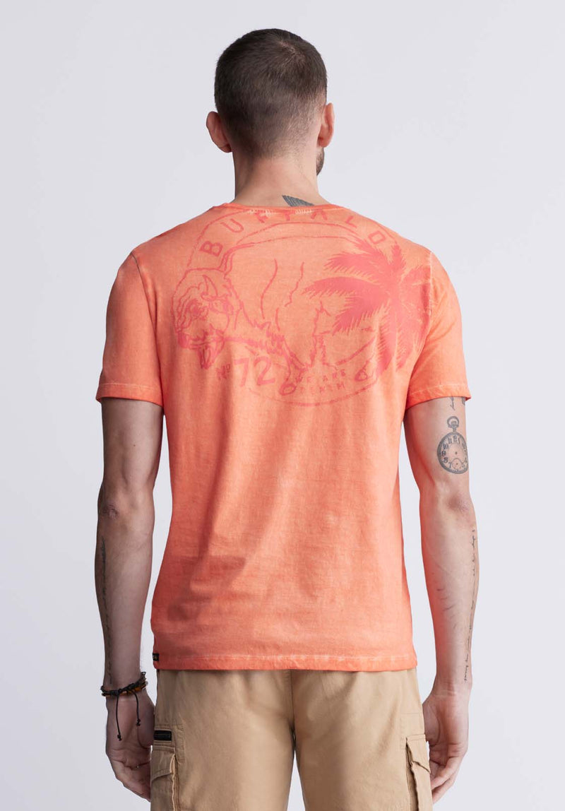 T-shirt Imprimé Tundra pour Hommes, Rose Coquillage - BM24347