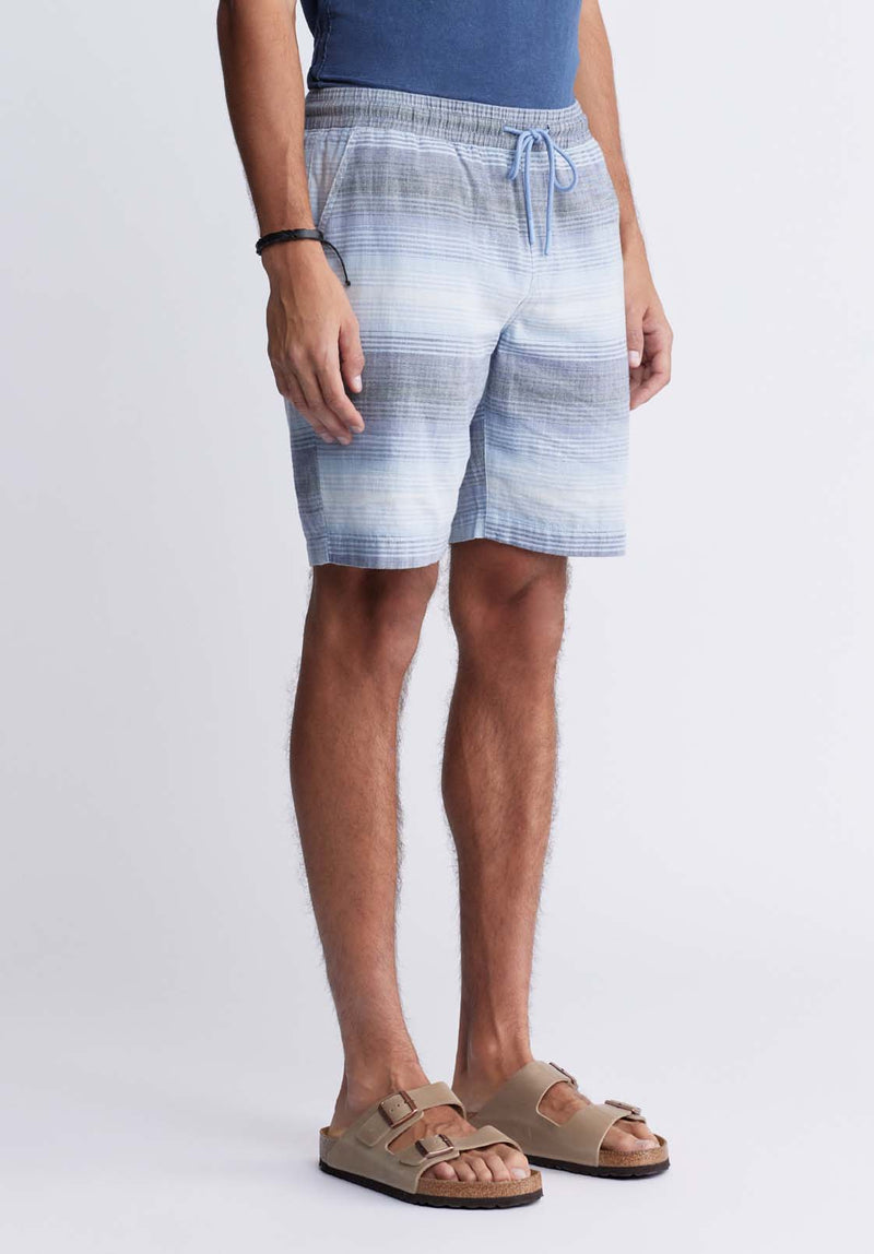 Buffalo David BittonHoggers Men's Striped Shorts in Mirage Blue - BM24349A Color MIRAGE