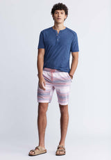 Buffalo David BittonHoggers Men's Striped Shorts in Mineral Red - BM24349A Color MINERAL RED