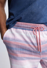 Buffalo David BittonHoggers Men's Striped Shorts in Mineral Red - BM24349A Color MINERAL RED