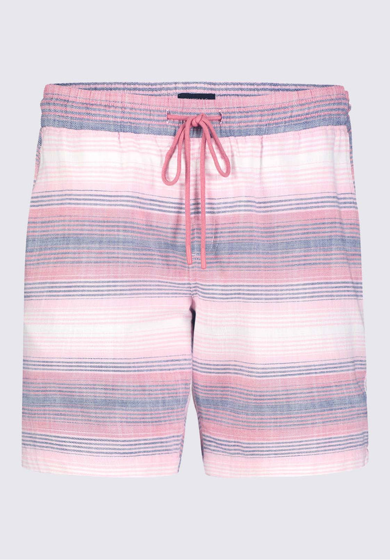 Buffalo David BittonHoggers Men's Striped Shorts in Mineral Red - BM24349A Color MINERAL RED