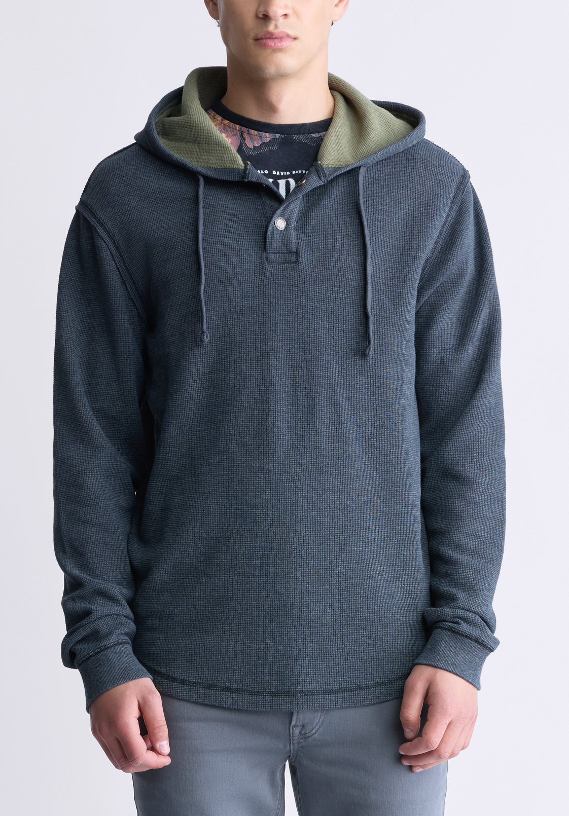 buffalo david bitton Kafom Men's Hooded Long-Sleeve Top Black