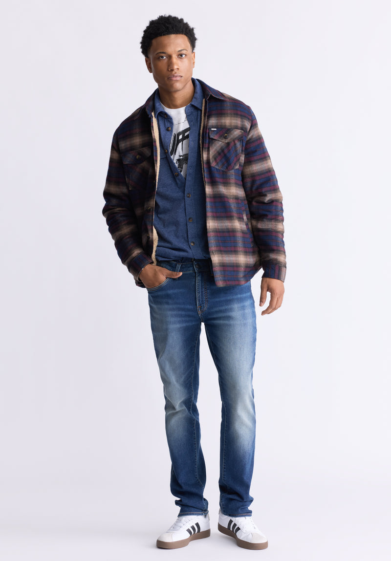 Blue plaid jacket mens shop