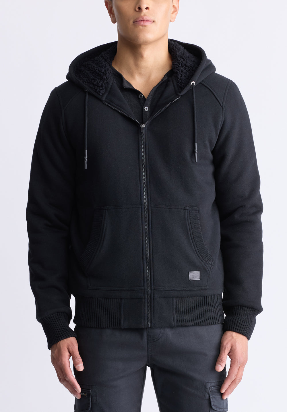 Mens sherpa hooded jacket discount