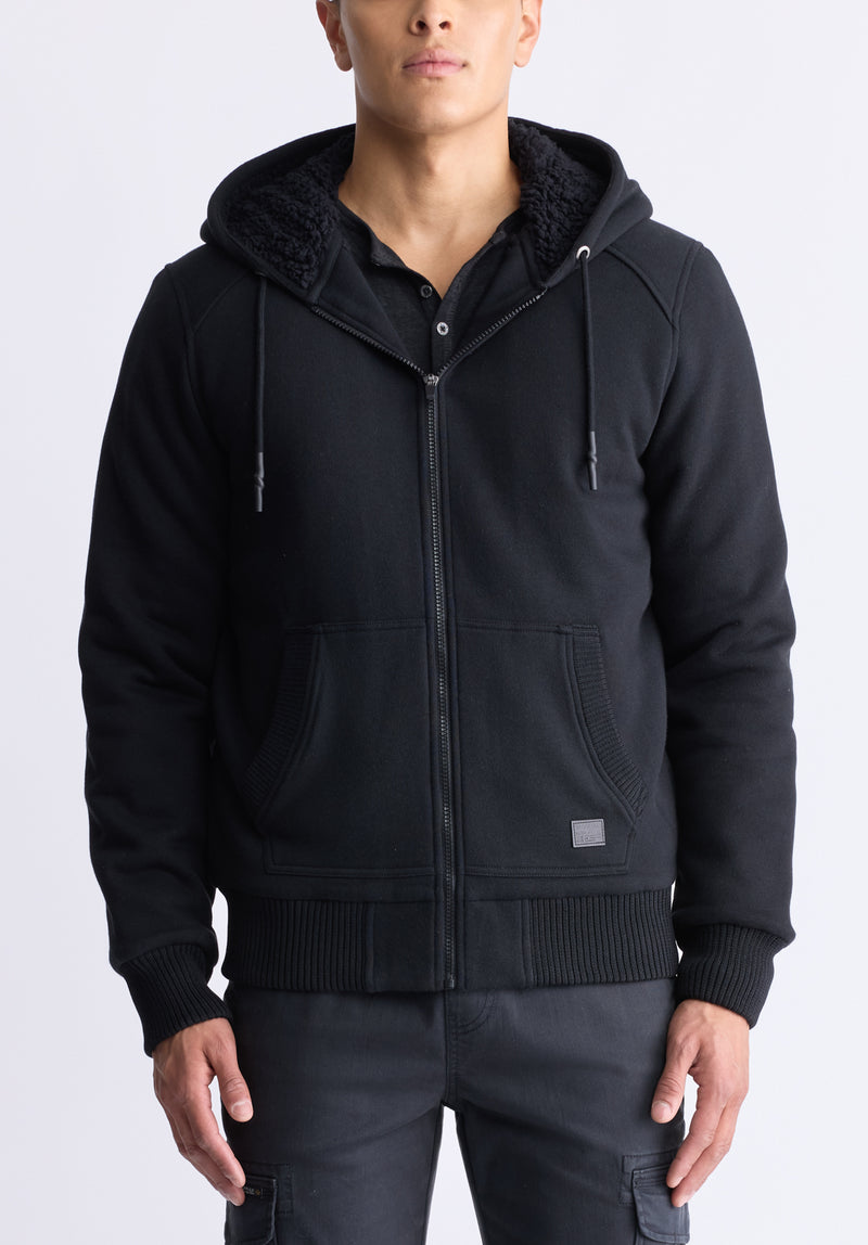 Black sherpa lined jacket shop