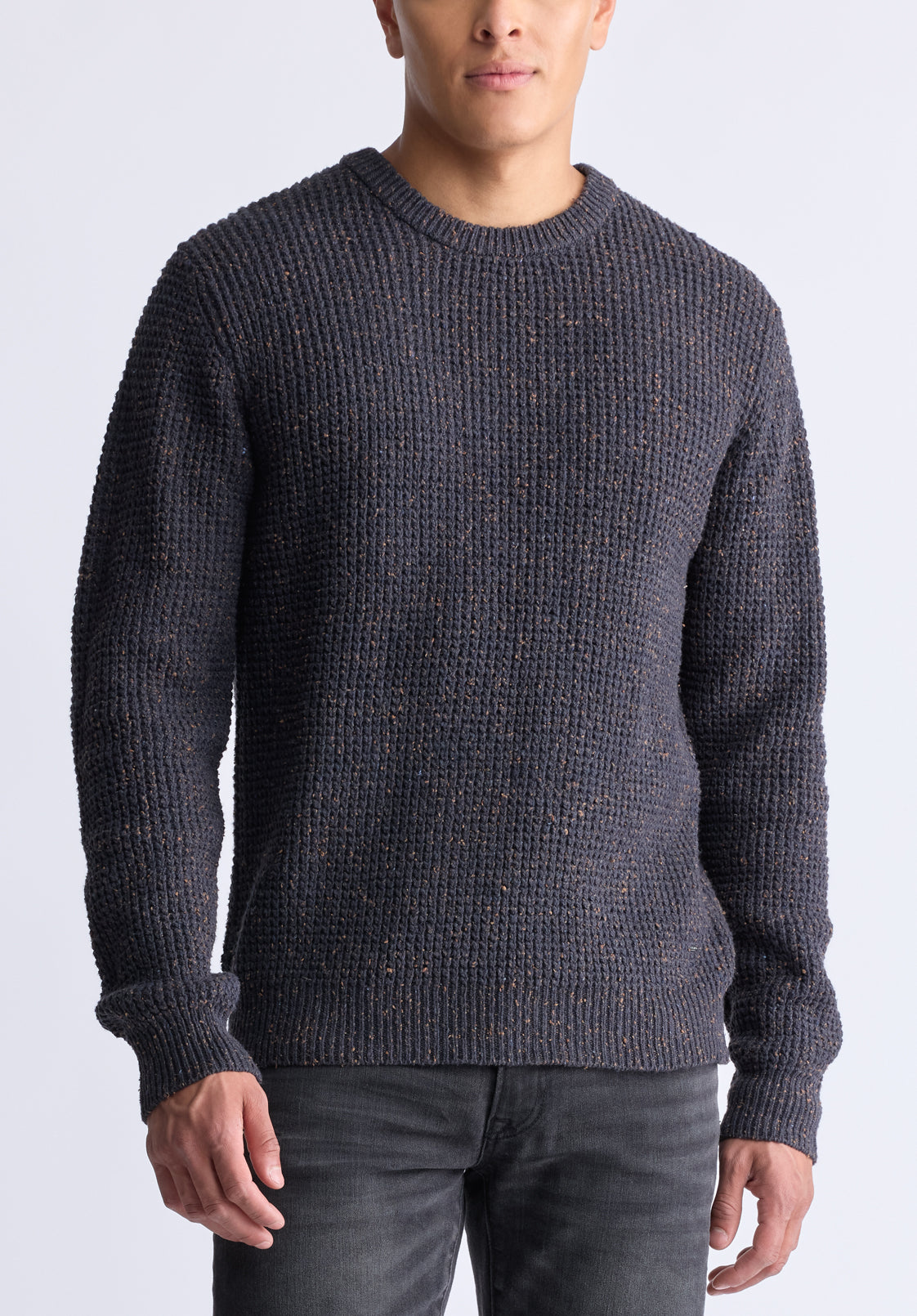 buffalo david bitton Chandail à manches longues chiné Wonder pour hommes brun - BM24464