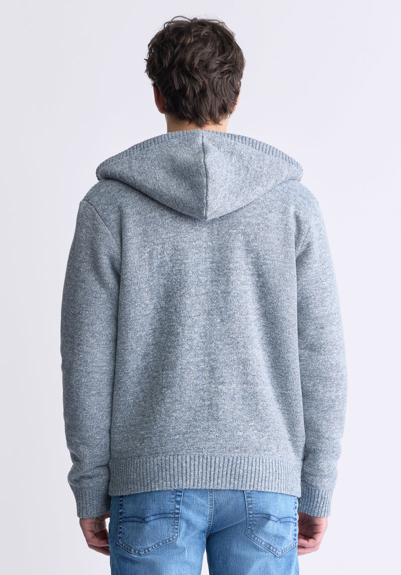 Walmick Men s Full Zip Hoodie with Sherpa Lining Light Heather Grey Buffalo Jeans CA