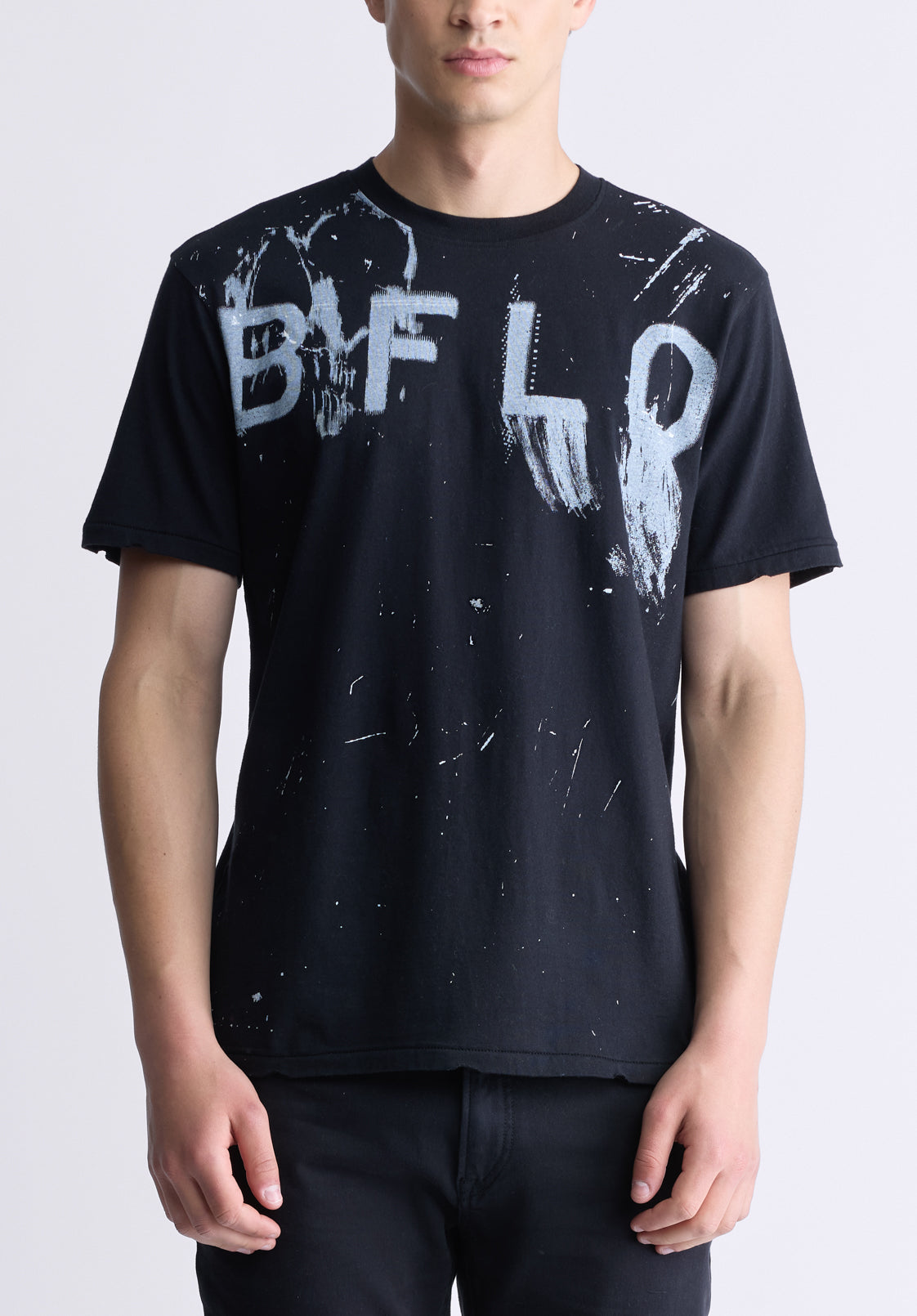 buffalo david bitton Tucson Men's Short-Sleeve Graphic T-Shirt Black