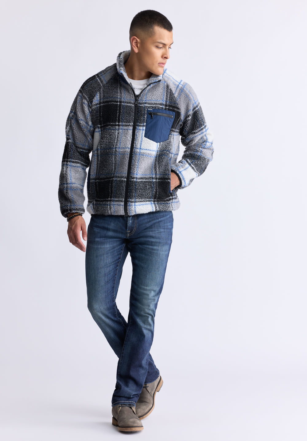 Jaik Men's Sherpa Bomber Jacket, Midnight Blue – Buffalo Jeans CA