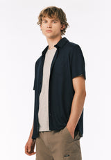 Buffalo David Bitton Sirilo Men's Short Sleeve Shirt COLOR Whale 