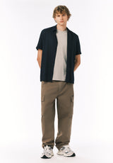 Buffalo David Bitton Sirilo Men's Short Sleeve Shirt COLOR Whale 