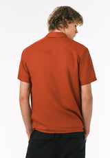 Buffalo David Bitton Sirilo Men's Short Sleeve Shirt COLOR Baked Apple Red 