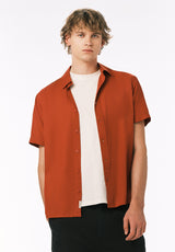 Buffalo David Bitton Sirilo Men's Short Sleeve Shirt COLOR Baked Apple Red 