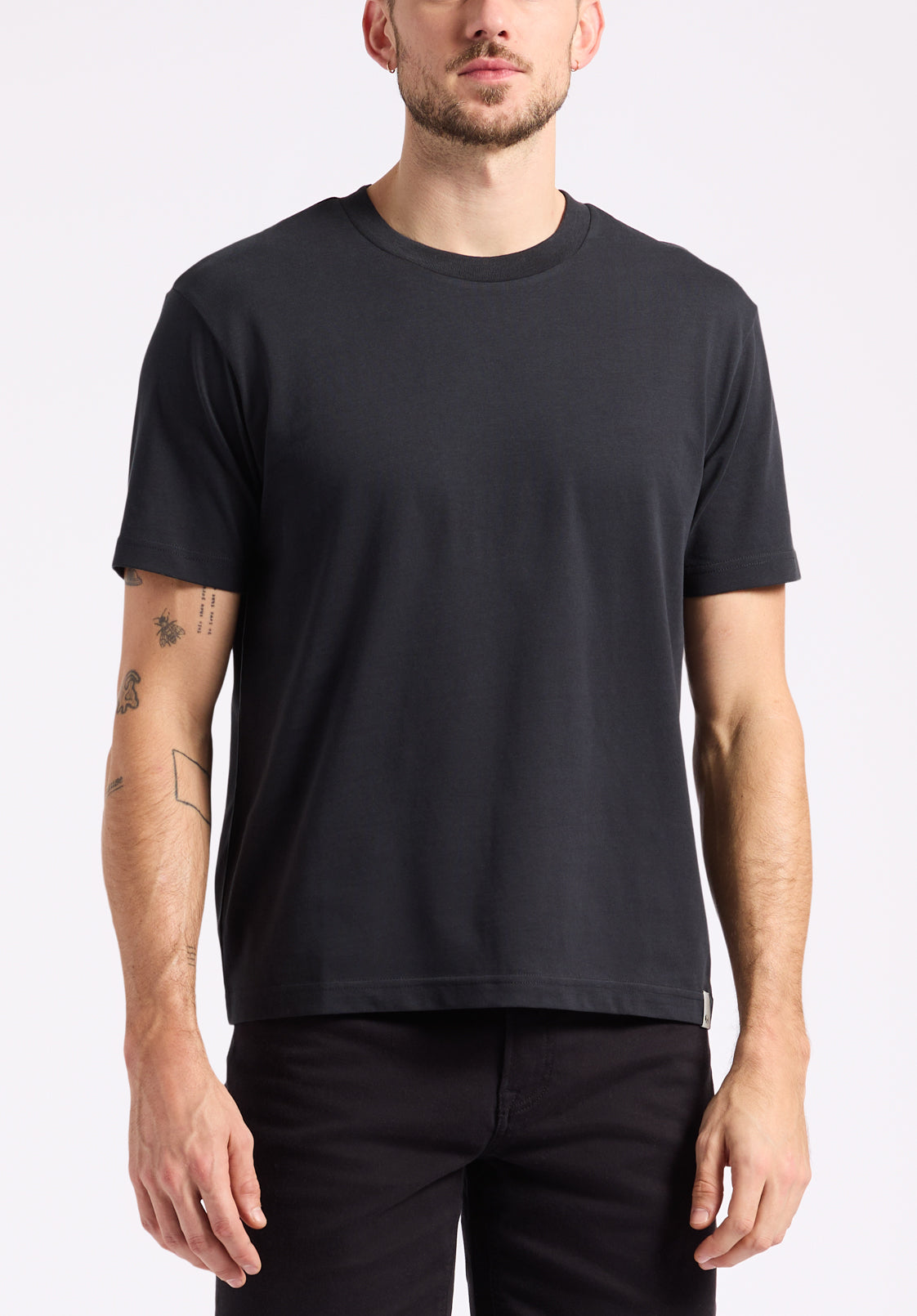 buffalo david bitton T-shirt col rond en jersey à manches courtes pour homme Kanto Noir