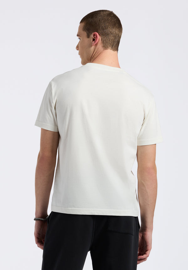 Buffalo David Bitton Kanto Men's Short-Sleeve Crew Neck Jersey T-Shirt color MILK