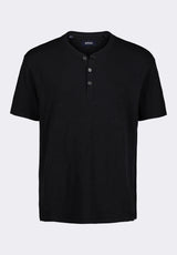 Buffalo David Bitton Kandido Men's Short Sleeve Slub Jersey Relaxed Henley Top color 