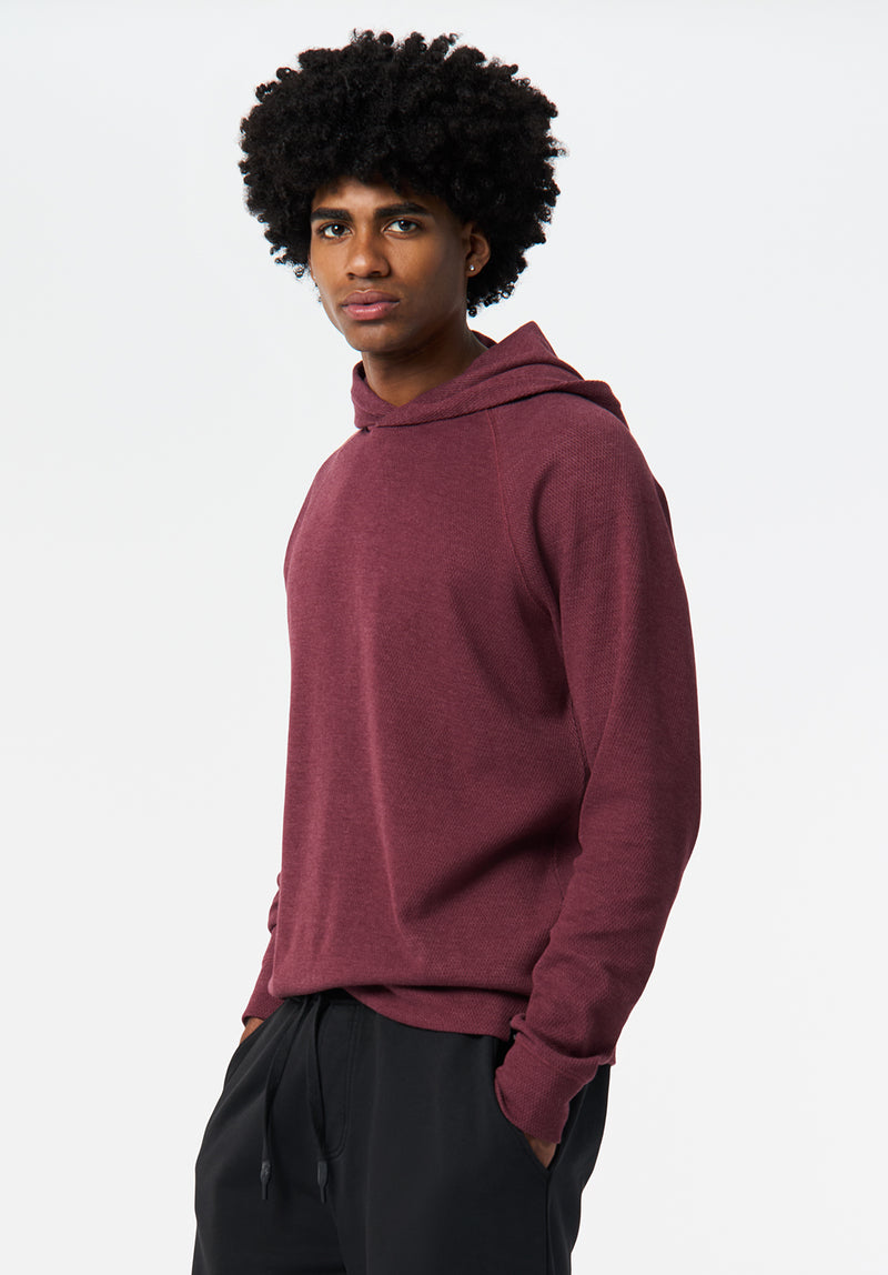 Kimber Men's Relaxed Hooded Sweatshirt color MAROON BANNER