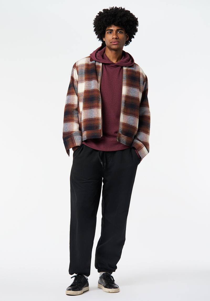 Kimber Men's Relaxed Hooded Sweatshirt color MAROON BANNER