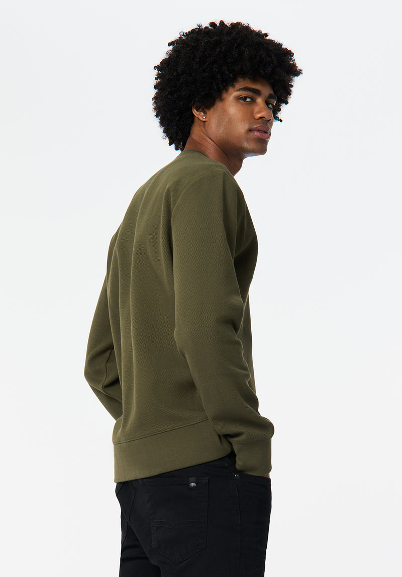 Kaya Men's Relaxed Crewneck Sweatshirt color FERN