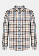 Simbio Men's Long-Sleeve Plaid Shirt color WOODSMOKE