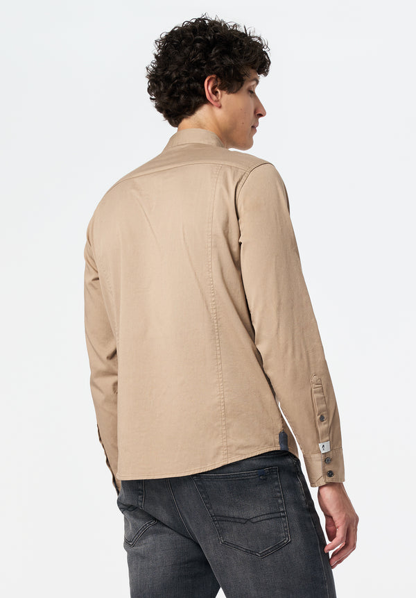 Sagrani Men's Long-Sleeve Shirt color DUNE