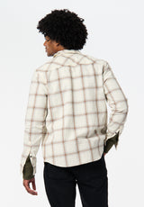 Sago Men’s Long-Sleeve Plaid Shirt color BUTTERCREAM