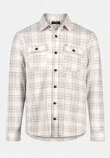 Samme Men's Long-Sleeve Plaid Blanket Shirt color MILK