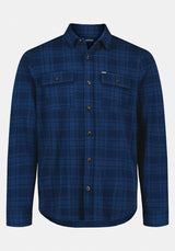 Samme Men's Long-Sleeve Plaid Blanket Shirt color MIDNIGHT BLUE