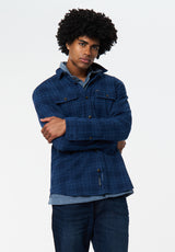 Samme Men's Long-Sleeve Plaid Blanket Shirt color MIDNIGHT BLUE