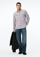 Samme Men's Long-Sleeve Plaid Blanket Shirt color CHARLIE