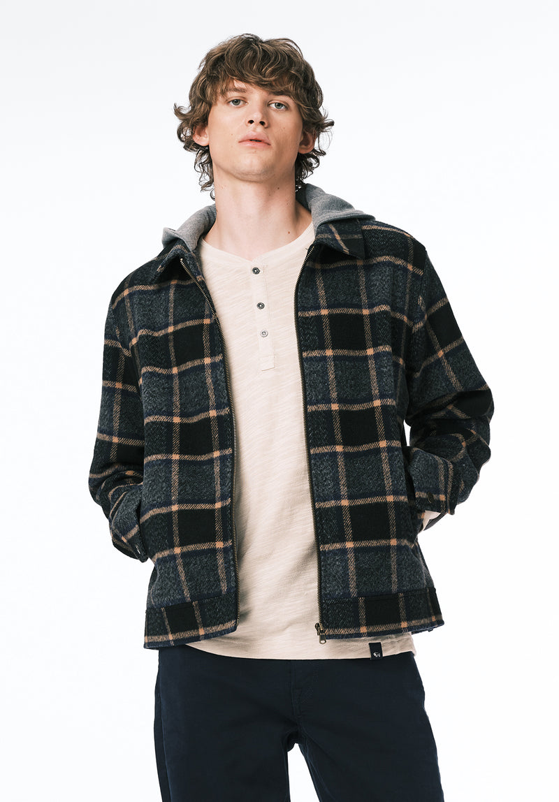 Jude Men's Boxy Plaid Jacket, CHARCOAL – Buffalo Jeans CA