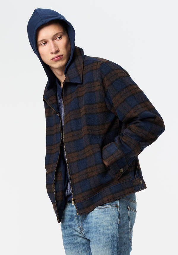 Jude Men's Boxy Plaid Jacket color DUNE