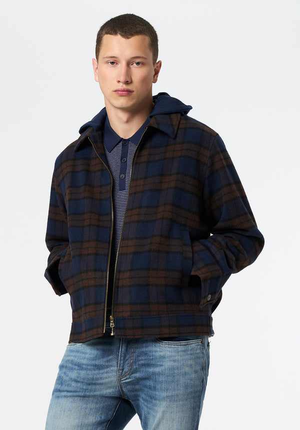 Jude Men's Boxy Plaid Jacket color DUNE