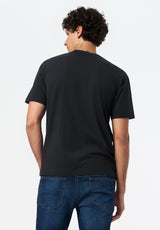 Trystan Men's Graphic T-Shirt with Plains Drifter Print color BLACK