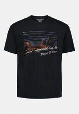 Trystan Men's Graphic T-Shirt with Plains Drifter Print color BLACK
