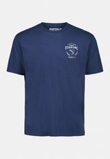 Tiernan Men's Graphic T-Shirt with Beer and Fishing Print color WHALE