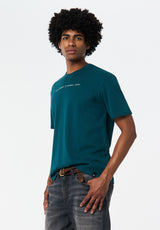 Tilden Men's Graphic T-Shirt with Buffalo and Rebel Soul Print color DEEP TEAL