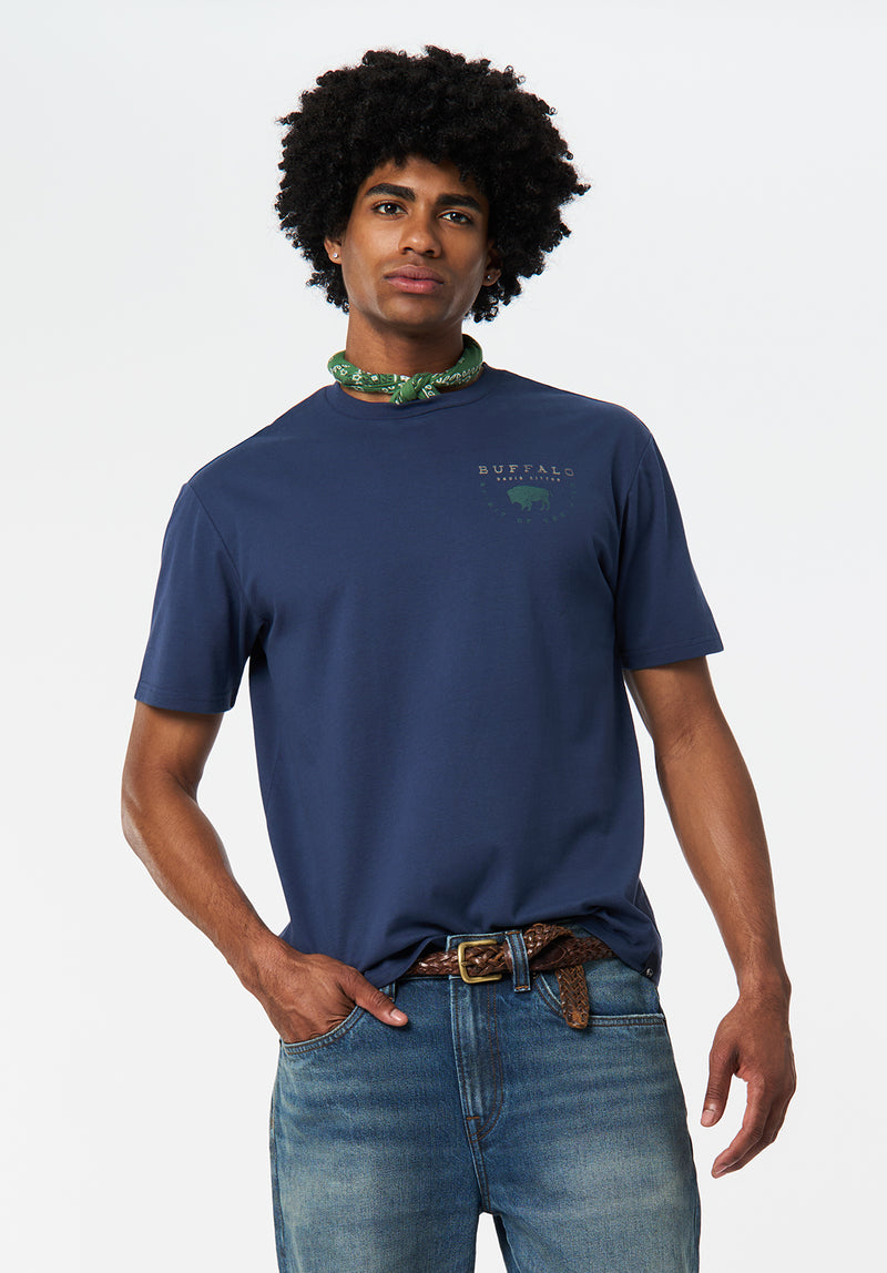 Tarek Men's Graphic T-Shirt with Smoke Snow Print color WHALE