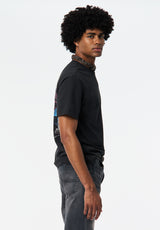 Talan Men's Graphic T-Shirt with Badlands Print color BLACK