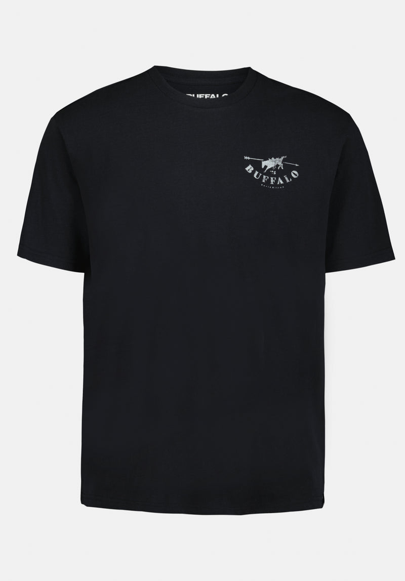 Talan Men's Graphic T-Shirt with Badlands Print color BLACK