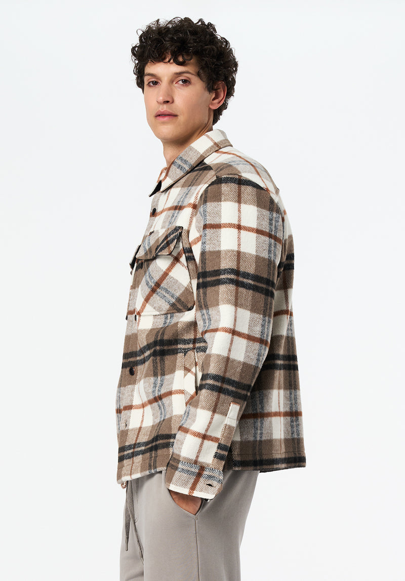 Jace Men's Plaid Shacket, Milk – Buffalo Jeans CA