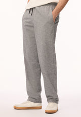 Pilsen Men's Straight-Leg Pull-On Pants, Heather Black - BM24724