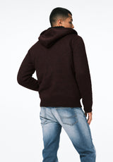 Walmick Men's Full-Zip Knit Hooded Jacket with Sherpa Lining color FICO